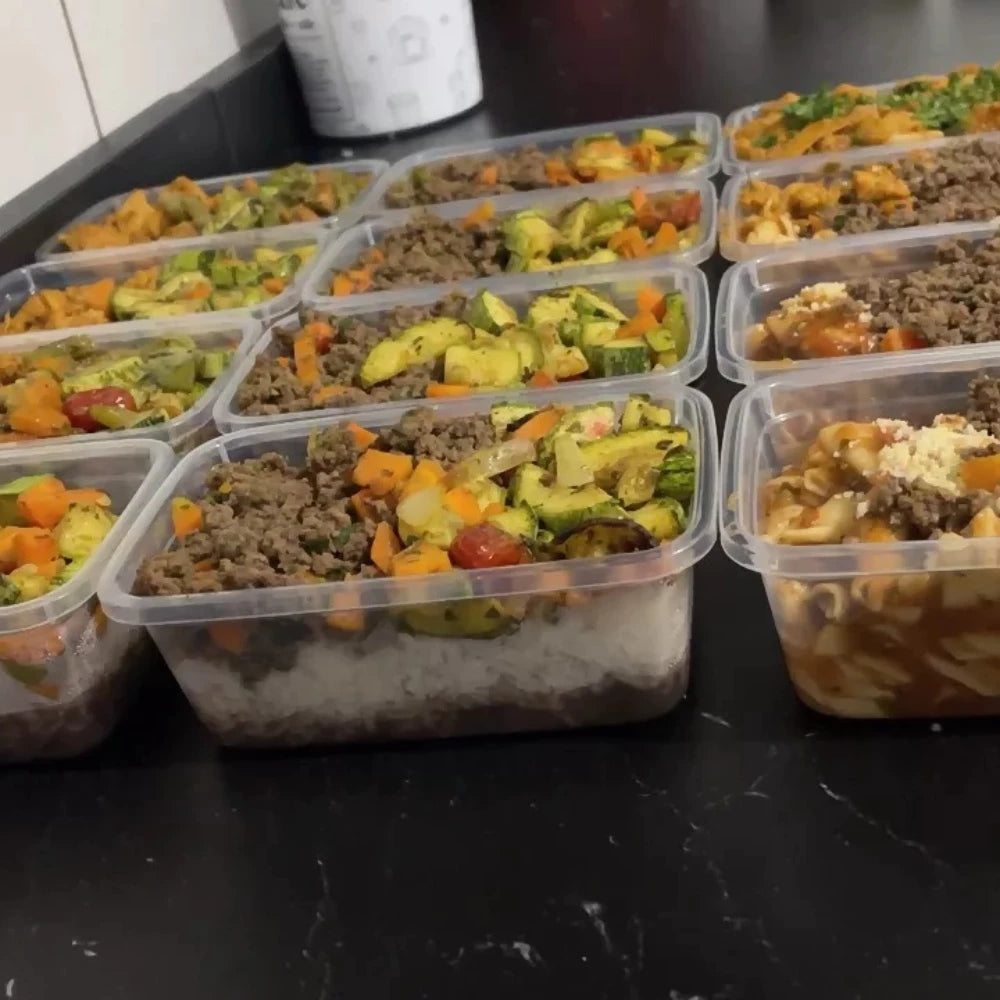 Kit 12 Potes com Trava Transparente Reutilizáveis