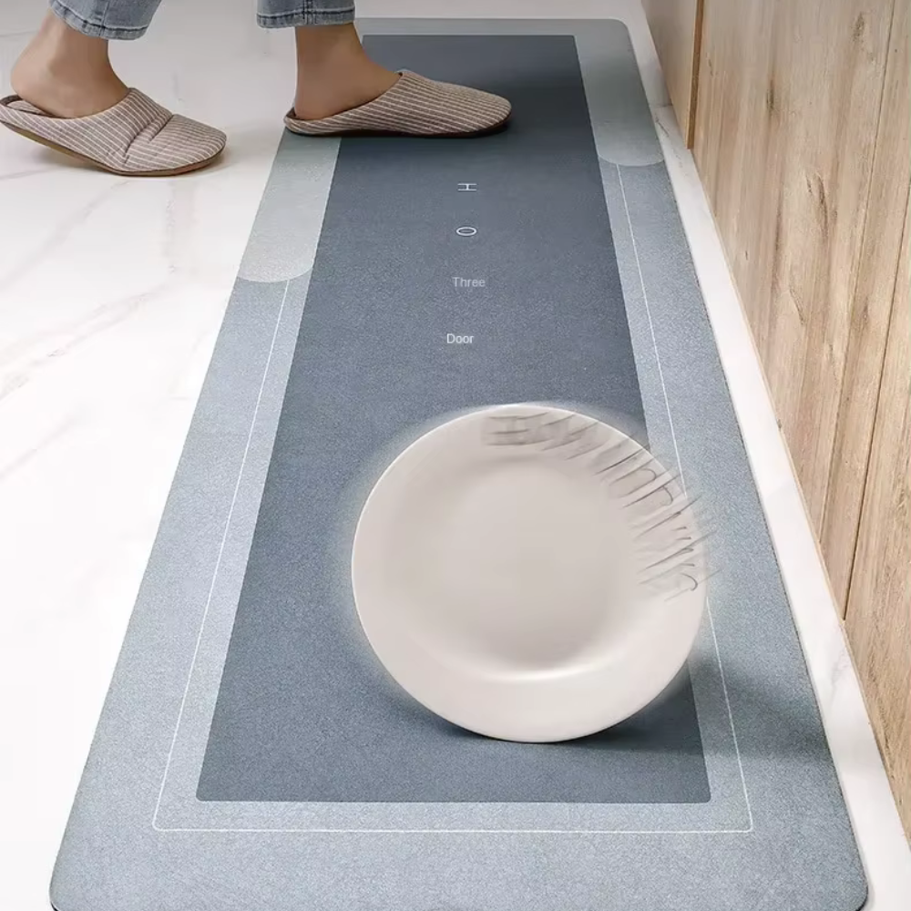 Tapete de Cozinha Absorvente – Antiderrapante, À Prova d’Água e Fácil de Lavar