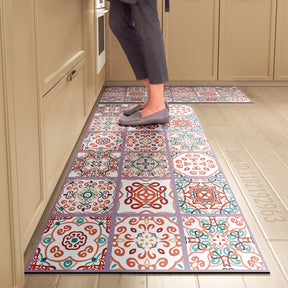 Tapete de Cozinha Estilo Azulejo – Antiderrapante, Impermeável e Fácil de Limpar